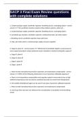 SACP 3 Final Exam Review questions with complete solutions