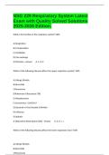 NSG 229 Respiratory System Latest Exam with Quality Solved Solutions 2025-2026 Edition&period;
