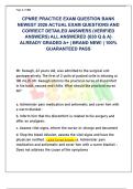 CPNRE PRACTICE EXAM QUESTION BANK  NEWEST 2026 ACTUAL EXAM QUESTIONS AND  CORRECT DETAILED ANSWERS &lpar;VERIFIED  ANSWERS&rpar; ALL ANSWERED &lbrace;630 Q & A&rcub;  ALREADY GRADED A&plus; &vert; BRAND NEW&excl; &vert; 100&percnt;  GUARANTEED PASS 
