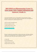 BSN HESI 315 Pharmacology Exam V3   &lpar;New 2026&sol; 2027 Update&rpar; Questions and   Answers &vert; Grade A&plus;
