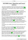 OCE1001 Exam 1 Questions and Correct  Answers