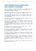 CMFO REVIEW EXAM QUESTIONS AND CORRECT ANSWERS