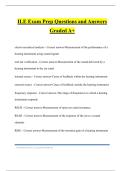 ILE Exam Prep Questions and Answers Graded A+