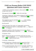 P-99 Low Pressure Boiler COF FDNY  Questions and Correct Answers