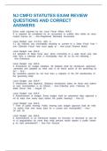NJ CMFO STATUTES EXAM REVIEW QUESTIONS AND CORRECT ANSWERS
