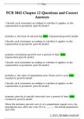 PCB 3043 Chapter 12 Questions and Correct  Answers
