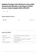 Statistics Portage CNSL 503 Exam 3 Exam 2025 &lpar;Actual Exam&rpar; Questions with Expert verified Answers &lpar;Latest Update 2025&rpar; UPDATE&excl;&excl;