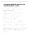 PA NWCO ACTUAL EXAM 2026 QUESTIONS AND 100&percnt; CORRECT ANSWERS