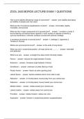 ZOOL 2403 BOROS LECTURE EXAM 1 QUESTIONS