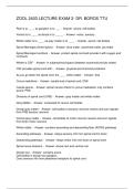 ZOOL 2403 LECTURE EXAM 2- DR&period; BOROS TTU