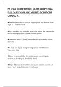PA EFDA CERTIFICATION EXAM SCRIPT 2026 FULL QUESTIONS AND VERIFIED SOLUTIONS GRADED A&plus;