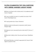 PA EFDA EXAMINATION TEST 2026 QUESTIONS WITH VERIFIED ANSWERS ALREADY PASSED