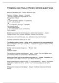 TTU ZOOL 2403 FINAL EXAM DR&period; BOROS QUESTION
