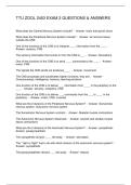 TTU ZOOL 2403 EXAM 2 QUESTIONS & ANSWERS
