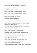 ZOOL 2403 LECTURE EXAM 1 BOROS