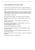 ZOOL 2403 BOROS LECTURE EXAM 3