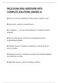 PACS EXAM 2026 QUESTIONS WITH COMPLETE SOLUTIONS GRADED A&plus;