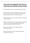 PACS ACTUAL EXAMINATION TEST 2026 FULL QUESTIONS AND ANSWERS ALREADY PASSED&period;