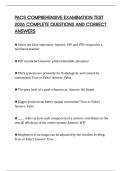 PACS COMPREHENSIVE EXAMINATION TEST 2026 COMPLETE QUESTIONS AND CORRECT ANSWERS