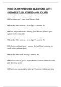 PACS EXAM PAPER 2026 QUESTIONS WITH ANSWERS FULLY VERIFIED AND SOLVED