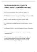 PACS FINAL PAPER 2026 COMPLETE QUESTIONS AND ANSWERS EXAM SCRIPT