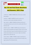 bio 123 lab final Exam Questions and Answers 100% Pass
