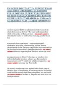 PN NCLEX POSTPARTUM NEWEST EXAM 2025 WITH ORGANIZED QUESTIONS FULLY SOLVED EXPERT VERIFIED STEP BY STEP EXPALANATIONS AND REVIEW GUIDE ALREADY GRADED A&plus; AND 100&percnt; GUARANTEE PASS &lpar;LATEST EDITION&excl;&excl;&excl;&rpar;