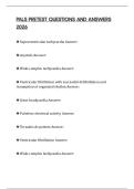 PALS PRETEST 2026 COMPREHENSIVE REVIEW QUESTIONS AND ANSWERS