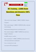 BT Training &ndash; CARD Exam Questions and Answers 100&percnt; Pass