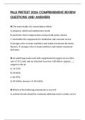 PALS PRETEST 2026 COMPREHENSIVE REVIEW QUESTIONS AND ANSWERS