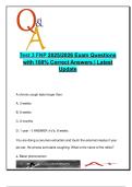 FNP Test 3 &ndash; 100&plus; Practice Questions with Verified Answers &ndash; Diabetes&comma; Respiratory&comma; Cardiac&comma; Psych &ndash; Chamberlain University