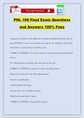 PHL 100 Final Exam Questions and Answers 100&percnt; Pass