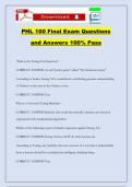 PHL 100 Final Exam Questions and Answers 100&percnt; Pass