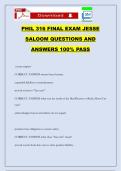 PHIL 316 FINAL EXAM JESSE SALOOM QUESTIONS AND ANSWERS 100&percnt; PASS