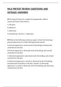 PALS PRETEST REVIEW QUESTIONS AND DETAILED ANSWERS
