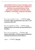 CHT BONENT FINAL EXAM AND PRACTICE  EXAM QUESTIONS 2026 BANK CURRENTLY  TESTING EXAM QUESTIONS WITH  DETAILED VERIFIED ANSWERS &lpar;100&percnt;  CORRECT ANSWERS &sol;ALREADY GRADED  A&plus;