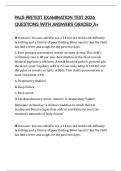 PALS PRETEST EXAMINATION TEST 2026 QUESTIONS WITH ANSWERS GRADED A&plus;