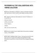 PATHFINDER HLZ TEST 2026 QUESTIONS WITH VERIFIED SOLUTIONS