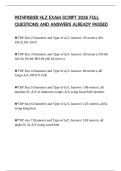 PATHFINDER HLZ EXAM SCRIPT 2026 FULL QUESTIONS AND ANSWERS ALREADY PASSED