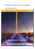 Test Bank For Corporate Finance 12th Edition By Ross All &lpar;Chapter 1-27&rpar; Updated Version 2025 Complete Newest Edition Instant Download PDF