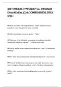 360 TRAINING ENVIRONMENTAL SPECIALIST EXAM REVIEW 2026 COMPREHENSIVE STUDY SHEET