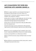 A&P 2 EXAM REVIEW TEST PAPER 2026 QUESTIONS WITH ANSWERS GRADED A&plus;