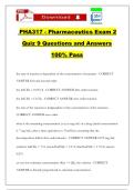 PHA317 - Pharmaceutics Exam 2 Quiz 9 Questions and Answers 100&percnt; Pass