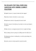 PAX RN MATH TEST FINAL PAPER 2026 QUESTIONS WITH VERIFIED CORRECT SOLUTION