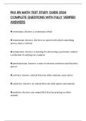 PAX RN MATH TEST STUDY GUIDE 2026 COMPLETE QUESTIONS WITH FULLY VERIFIED ANSWERS