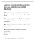 A35 FDNY COMPREHENSIVE EXAM REVIEW 2026 FULL QUESTIONS AND VERIFIED SOLUTIONS
