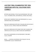 A35 FDNY FINAL EXAMINATION TEST 2026 QUESTIONS WITH FULL SOLUTIONS 100&percnt; CORRECT