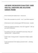 AAB BASIC KNOWLEDGE EXAM STUDY GUIDE 2026 FULL QUESTIONS AND SOLUTIONS ALREADY PASSED
