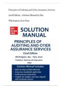 Solution Manual for Principles of Auditing and Other Assurance Services 22nd Edition by Ray Whittington&comma; Kurt Pany 2025&vert;&vert; All Chapters &lpar; 1 - 21 &rpar; A&plus;