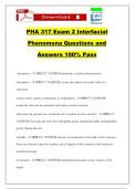 PHA 317 Exam 2 Interfacial Phenomena Questions and Answers 100&percnt; Pass